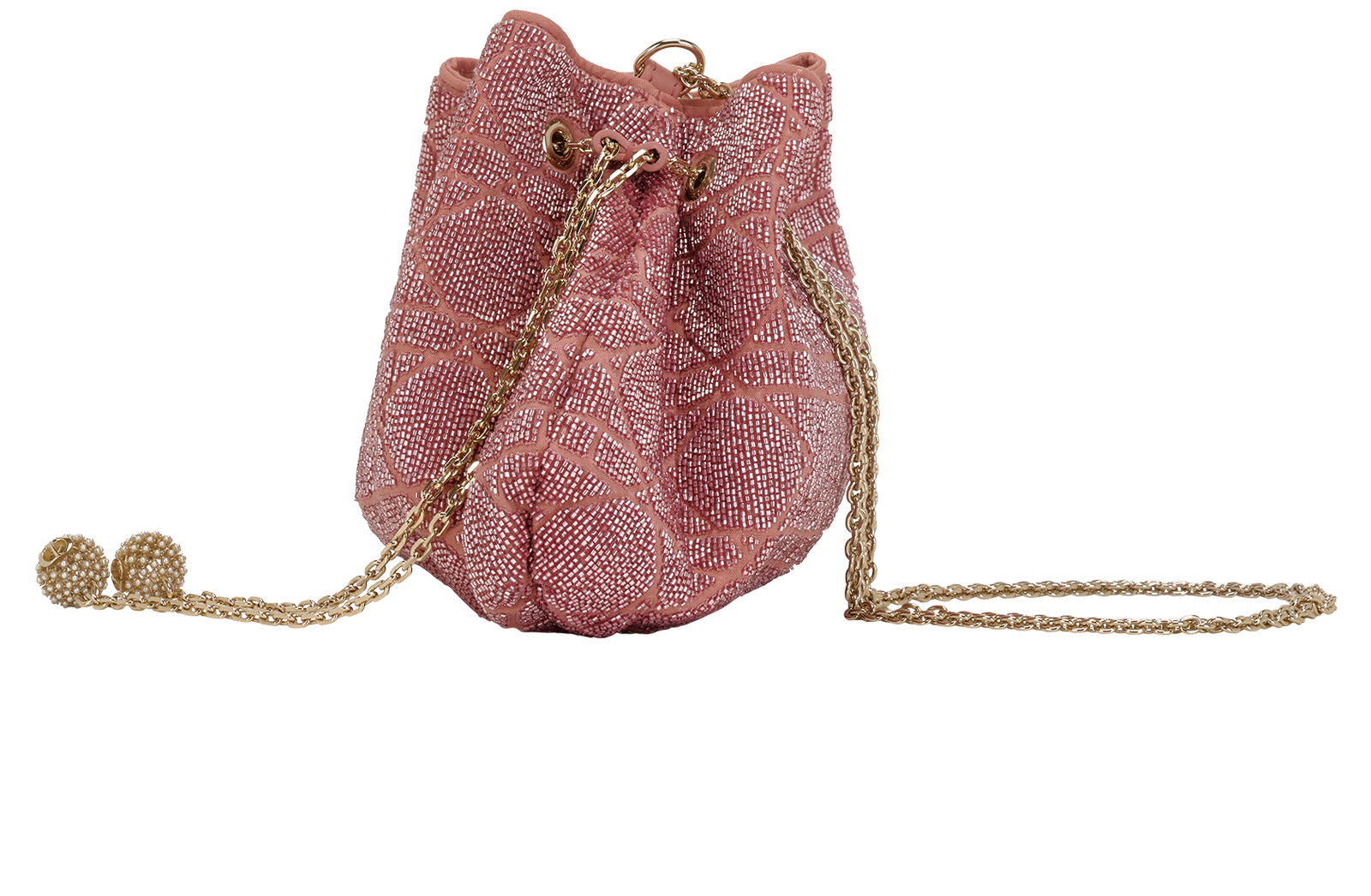 Cannage Bucket Room, &pound;2,200, Handbags, Pink, Canvas, Bottom view